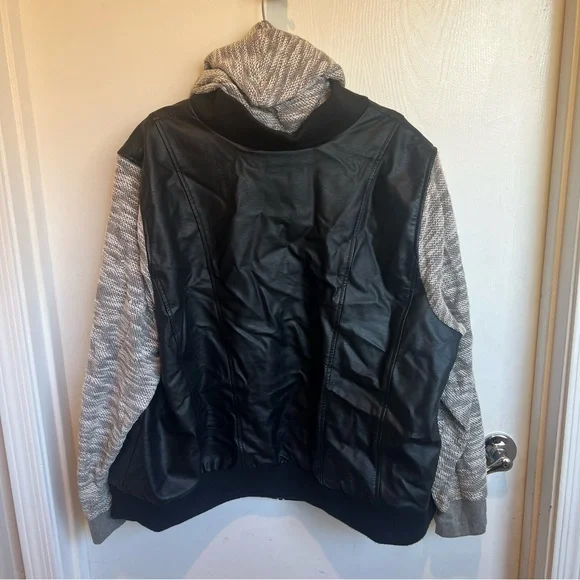 Torrid Leather Jacket with Hood - Picture 5 of 5